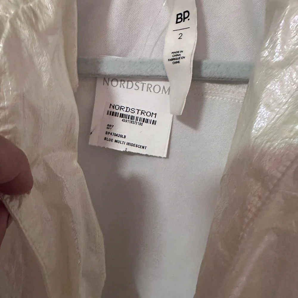 BP Iridescent Casual Button Down Shirt size 2. Nwt